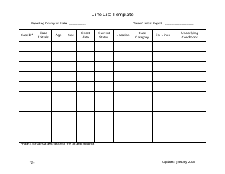 Line List Template, Page 2