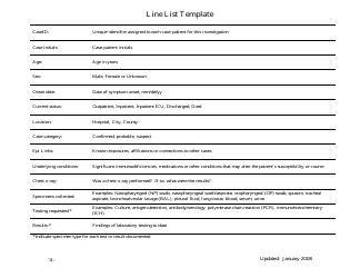 Line List Template, Page 4