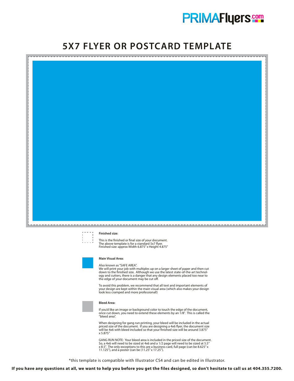 5x7 Flyer or Postcard Template Download Printable PDF Templateroller