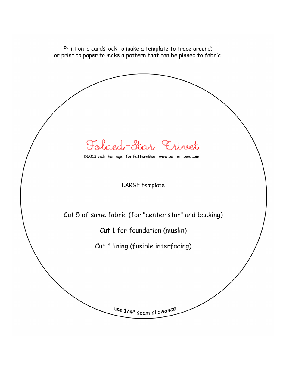 Folded-Star Trivet Templates - Patternbee, Page 3