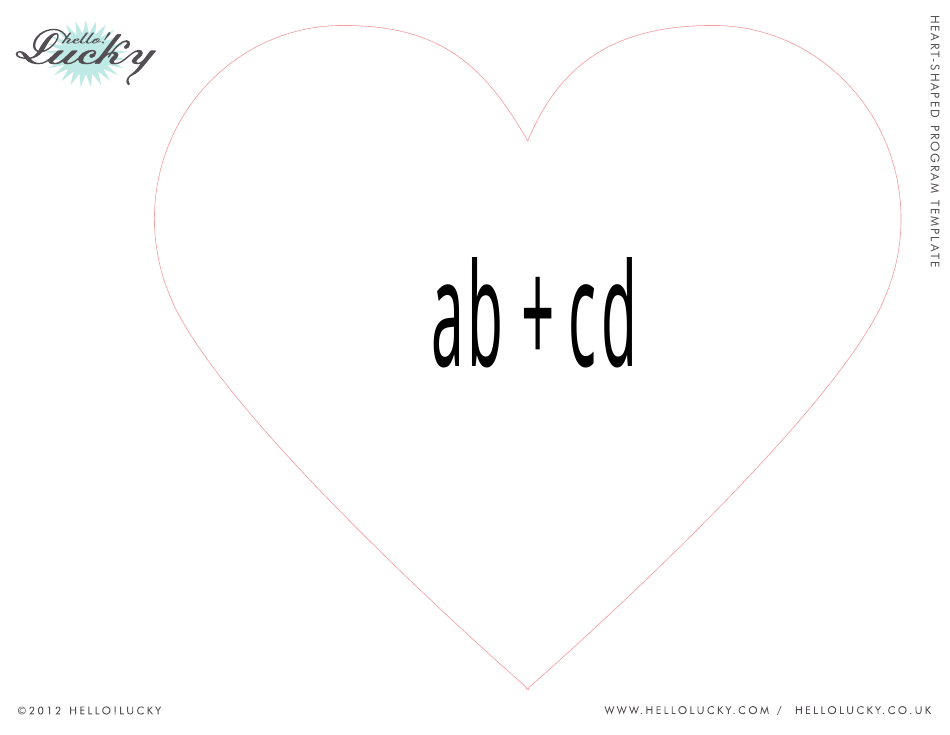 Handmade Heart-Shaped Wedding Program Template - Hello!lucky, Page 4