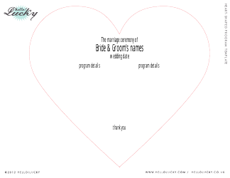 Handmade Heart-Shaped Wedding Program Template - Hello!lucky, Page 5