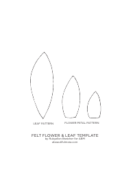 Document preview: Felt Flower & Leaf Templates