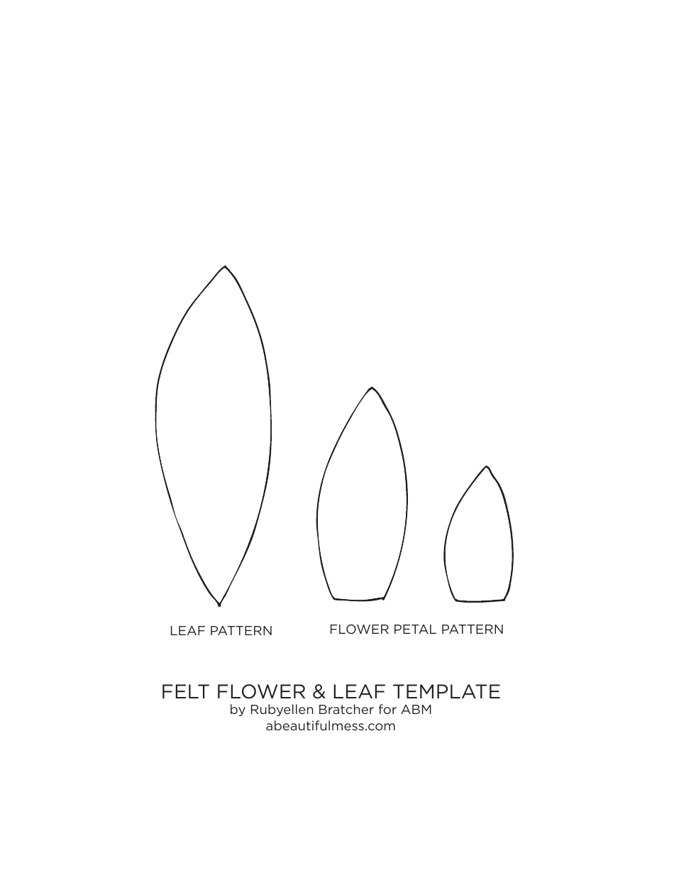 Felt Flower & Leaf Templates Download Printable PDF Templateroller