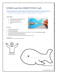 Document preview: Jonah and the Great Fish Craft Template