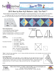 Row by Row Lazy Angle Fish Quilt Pattern Templates - Carolyn Griffin