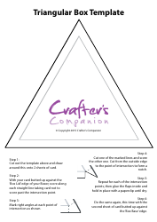 Document preview: Triangular Box Template - Crafter's Companion