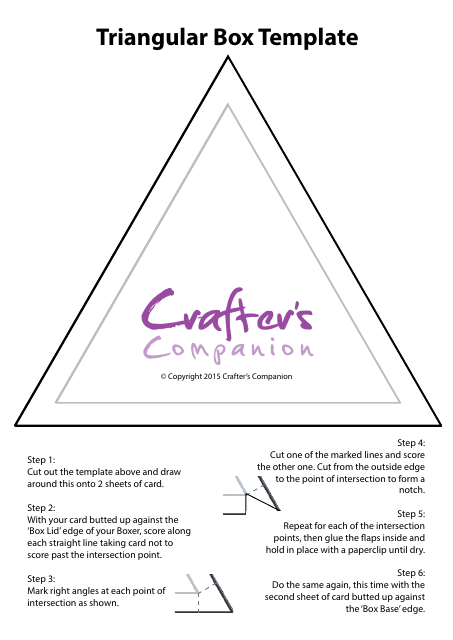Triangular Box Template - Crafter's Companion