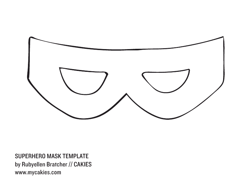 Superhero Mask Template for Kids | Rubyellen Bratcher | TemplateRoller
