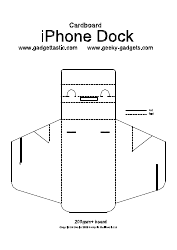 Document preview: Cardboard Iphone Dock Template