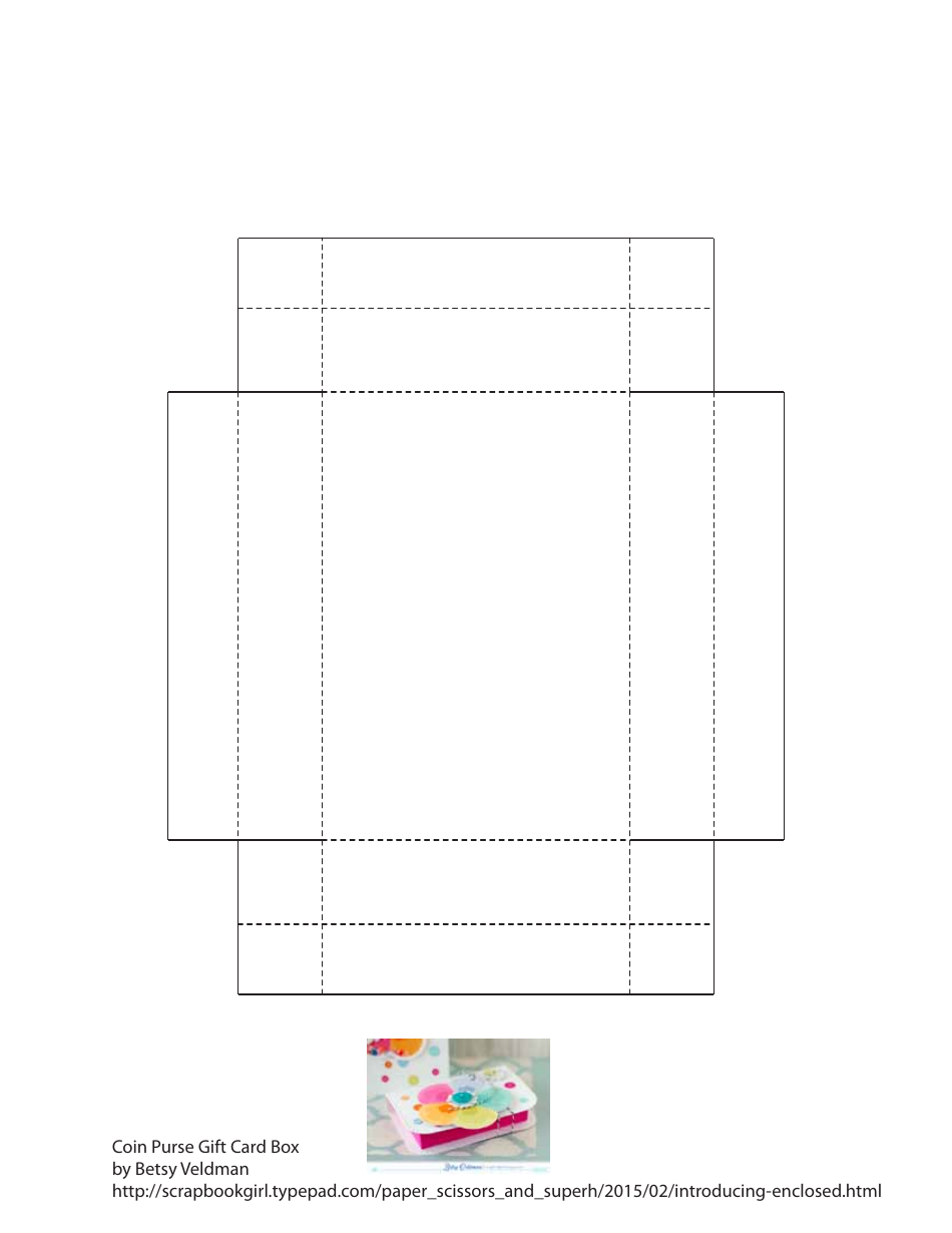 Coin Purse Gift Card Box Template Download Printable PDF | Templateroller