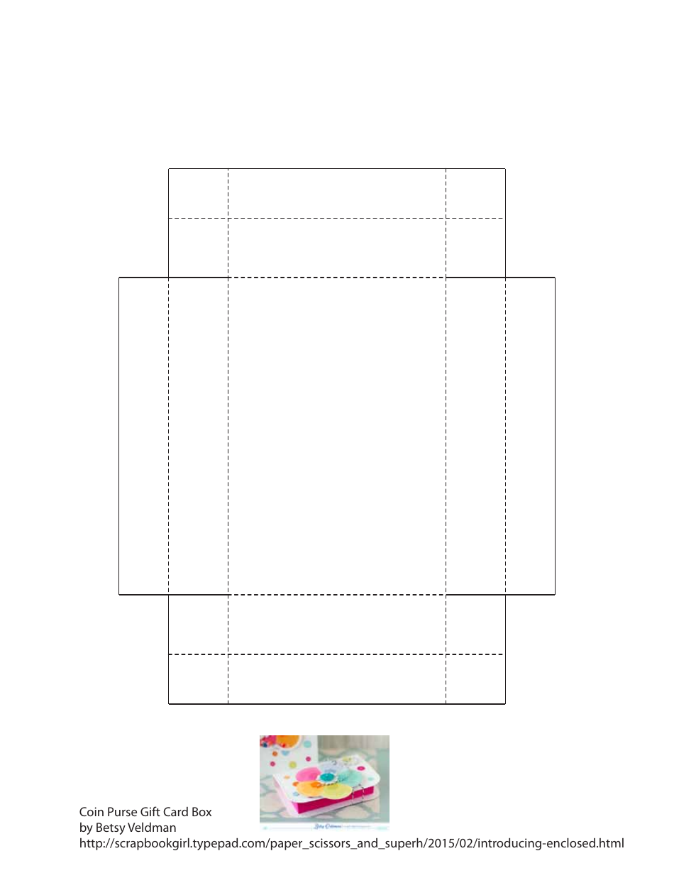 Coin Purse Gift Card Box Template - Printable Image Preview