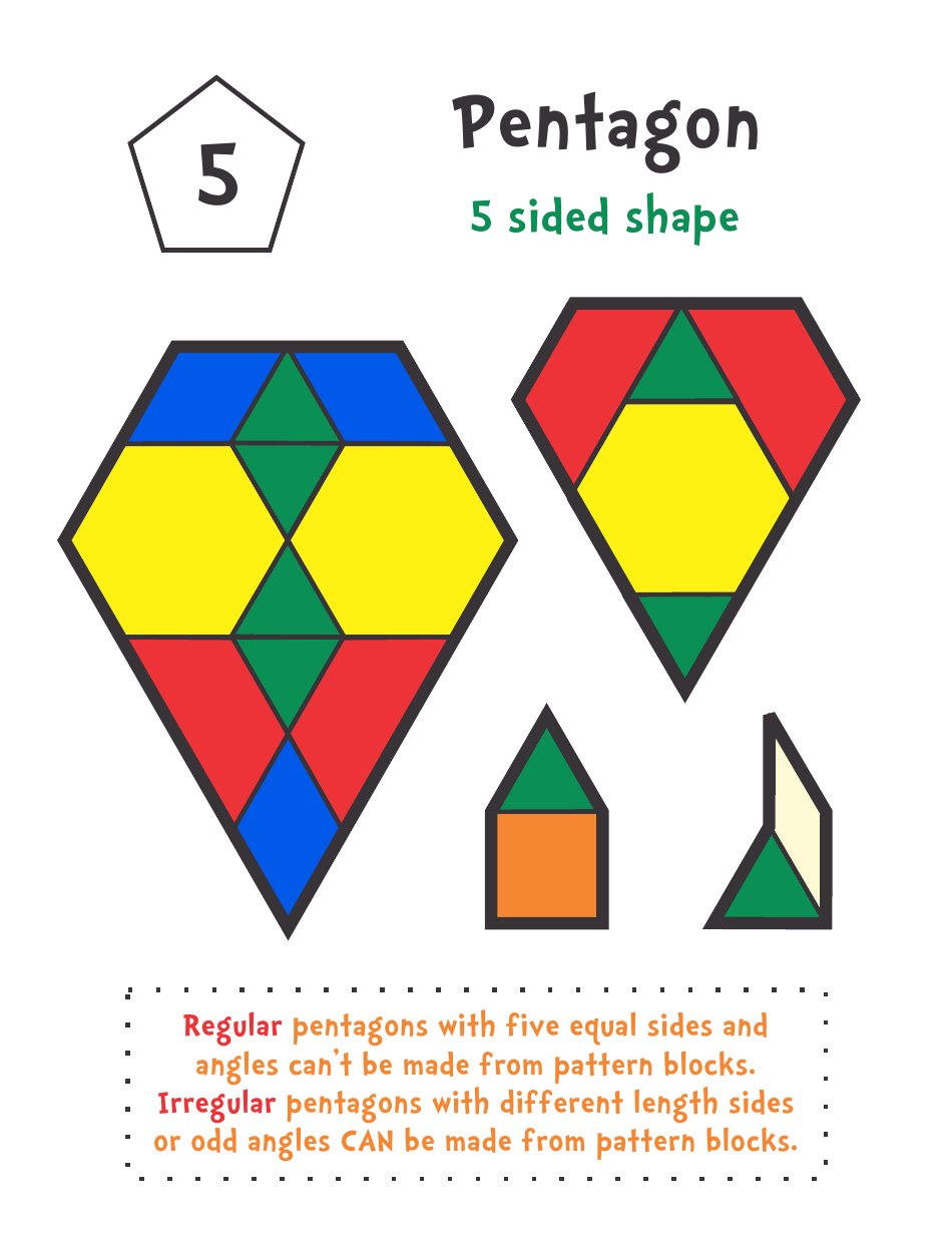 Pattern Block Templates - Shapes, Page 13