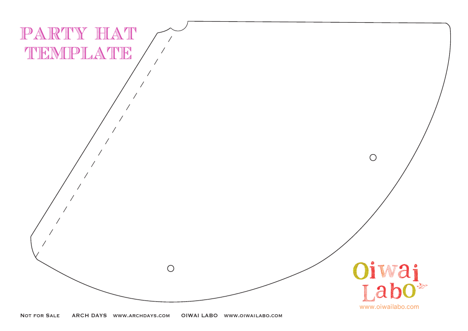 Paper Party Hat Template - Oiwai Labo