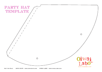 Document preview: Paper Party Hat Template - Oiwai Labo