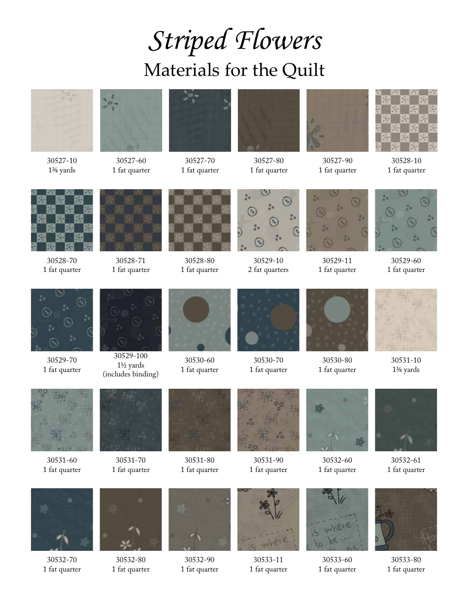 Striped Flowers Quilt Pattern Templates - Lynette Anderson Designs, Page 2