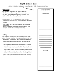 Cereal Box Book Report Templates - Table, Page 3