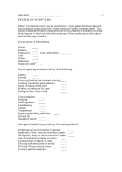 Medical History Questionnaire, Page 7