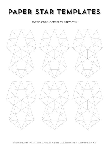 Six Paper Star Templates - High-Quality and Printable