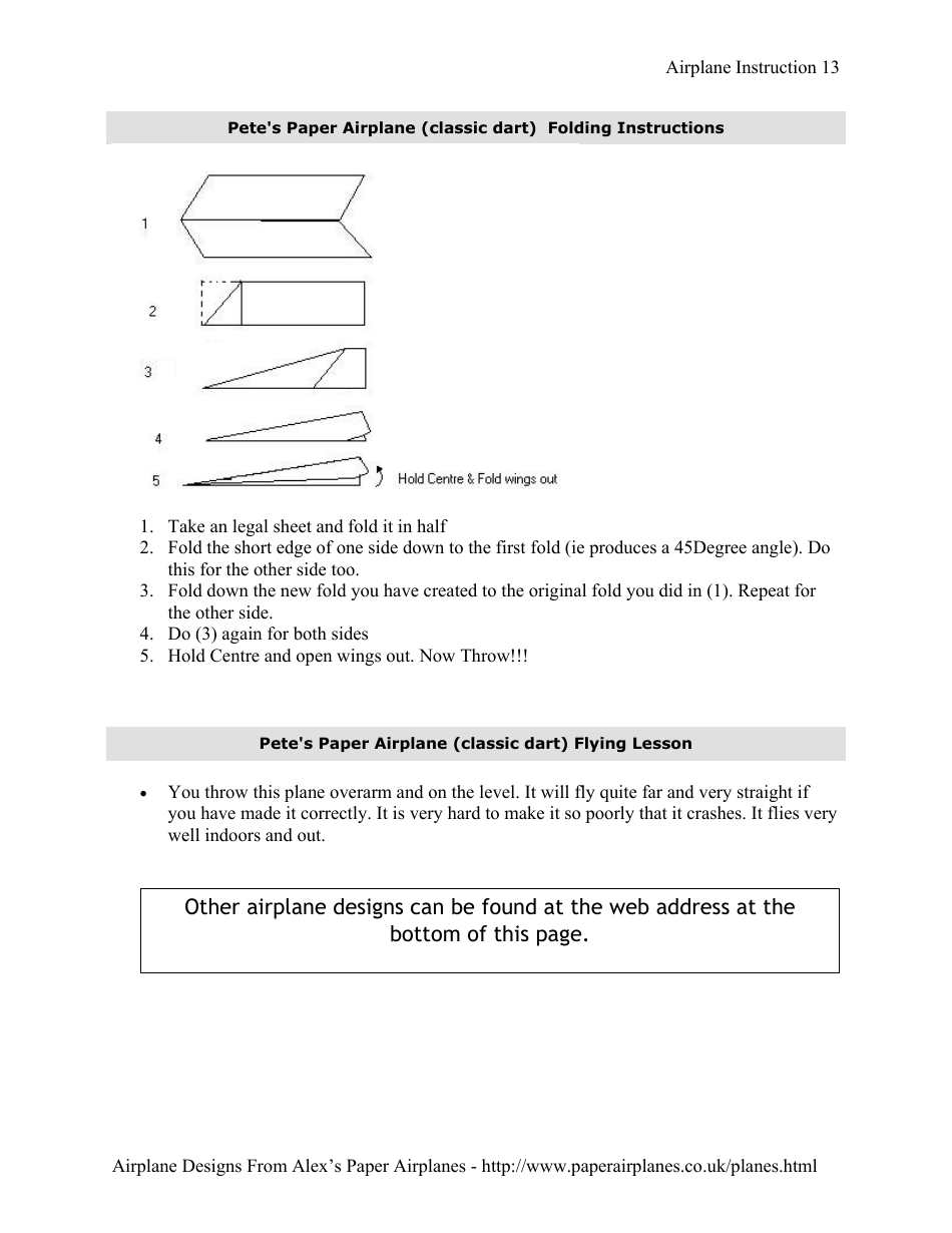 Rapier Paper Airplane Design, Page 13