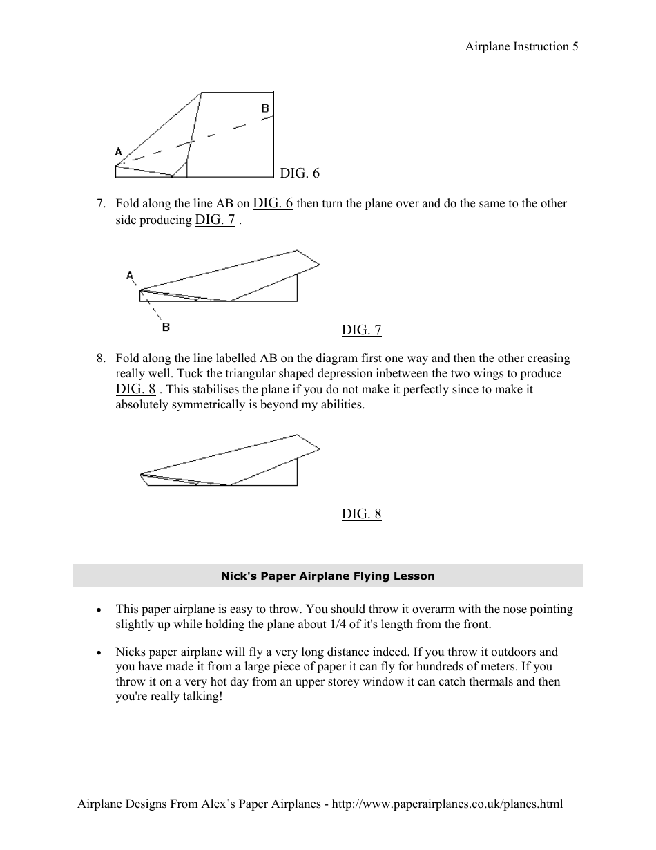 Rapier Paper Airplane Design, Page 5