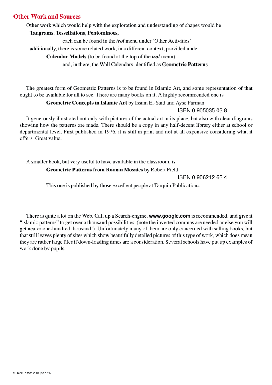 Geometric Pattern Templates - Frank Tapson, Page 5