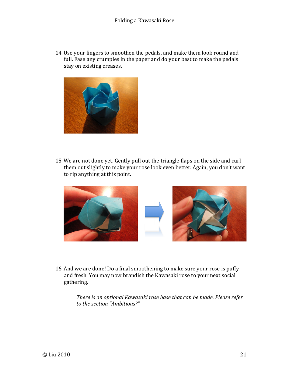 Kawasaki Rose Origami - Liu, Page 21