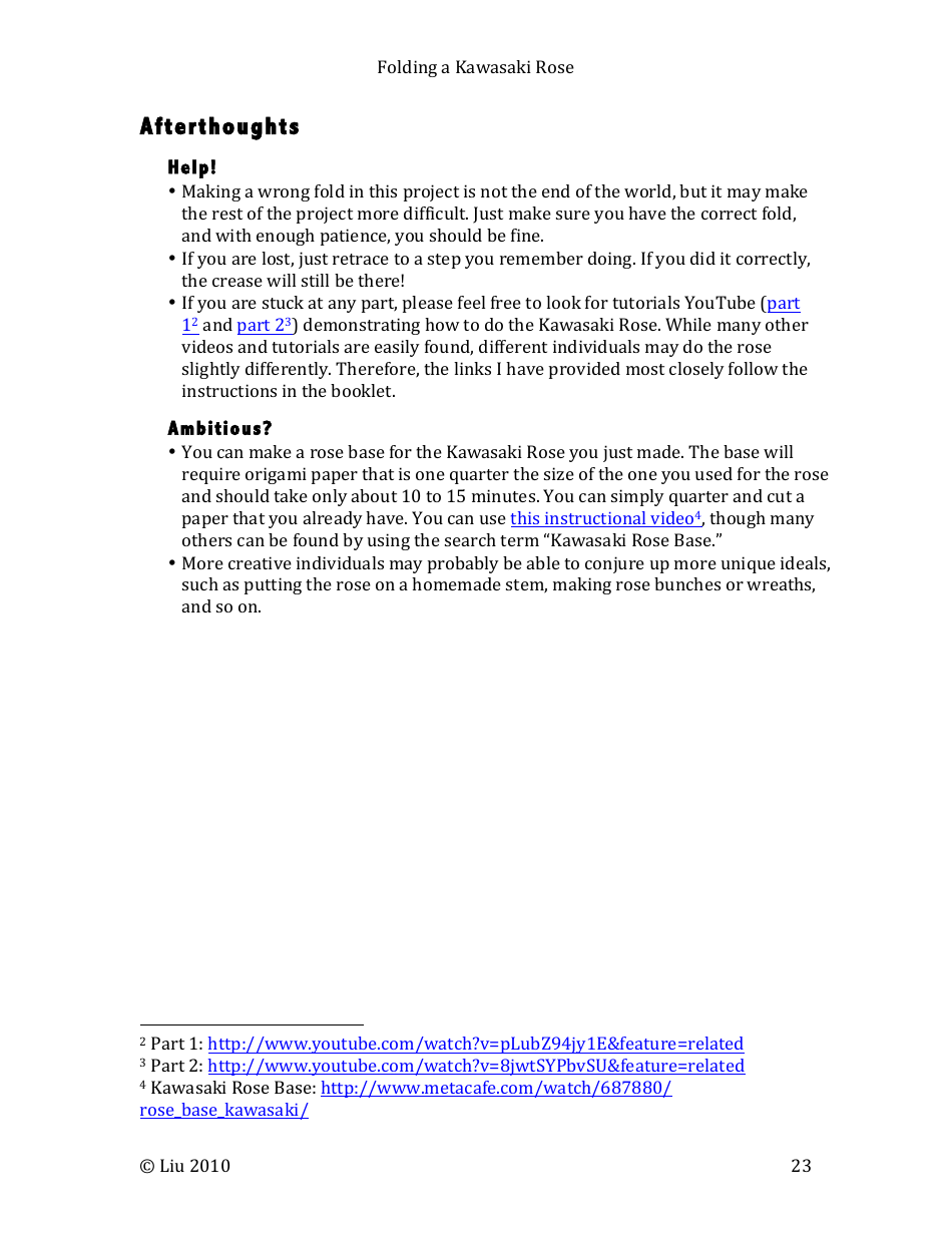 Kawasaki Rose Origami - Liu, Page 23