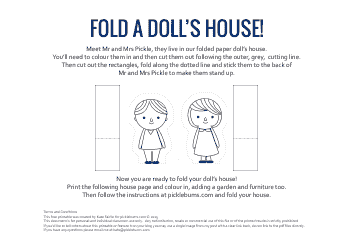 Paper Doll&#039;s House Template - Picklebums