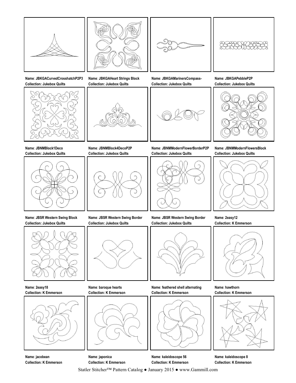 Stitching Pattern Templates, Page 10
