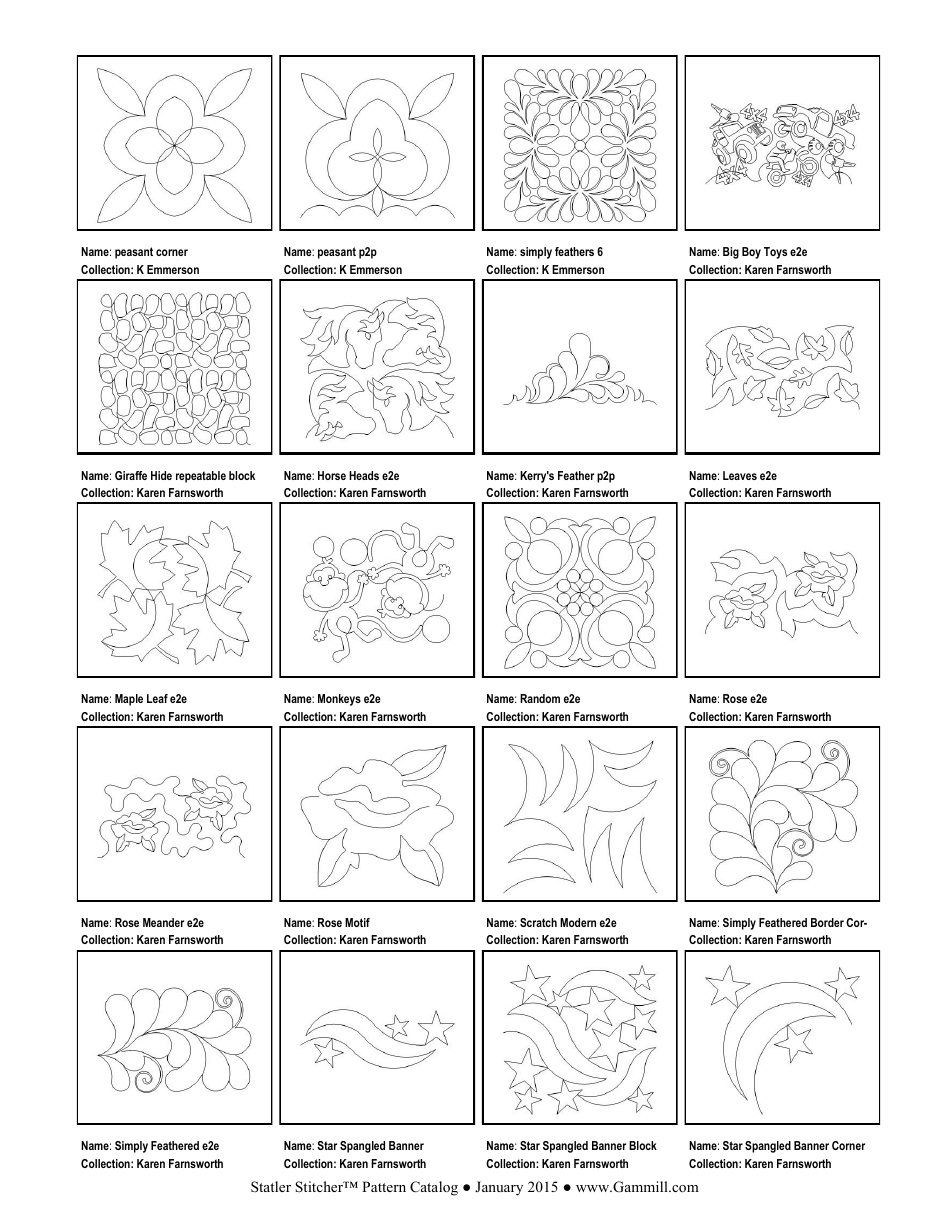 Stitching Pattern Templates, Page 11