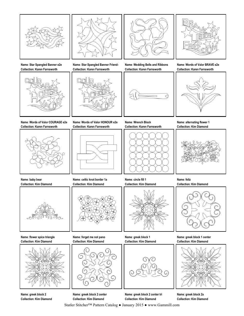 Stitching Pattern Templates, Page 12