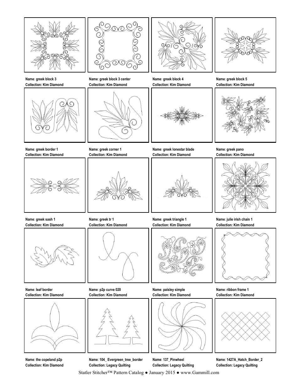 Stitching Pattern Templates, Page 13