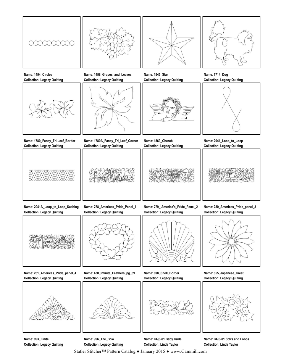 Stitching Pattern Templates, Page 14