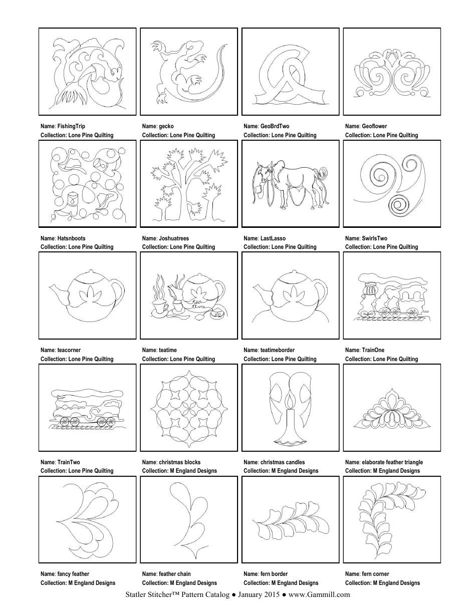 Stitching Pattern Templates, Page 16