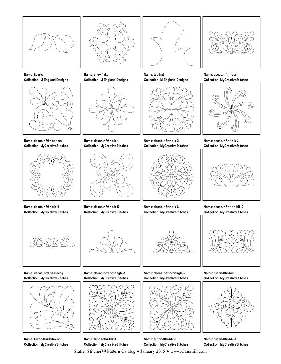 Stitching Pattern Templates, Page 17