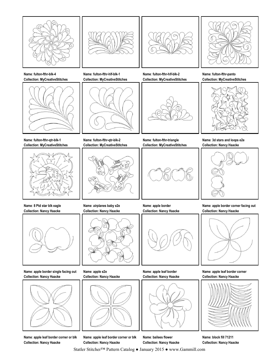 Stitching Pattern Templates, Page 18