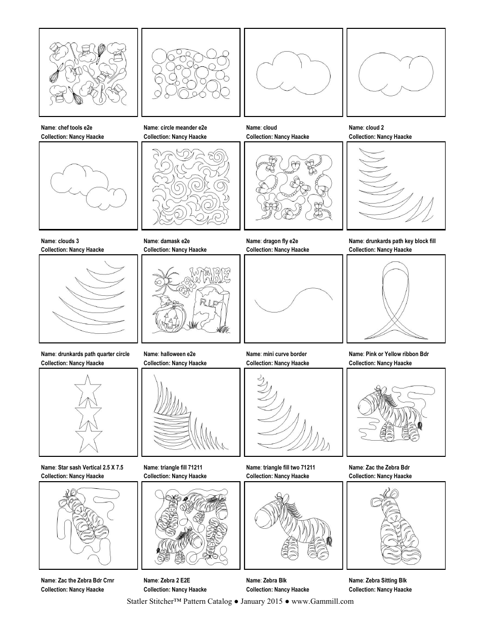 Stitching Pattern Templates, Page 19