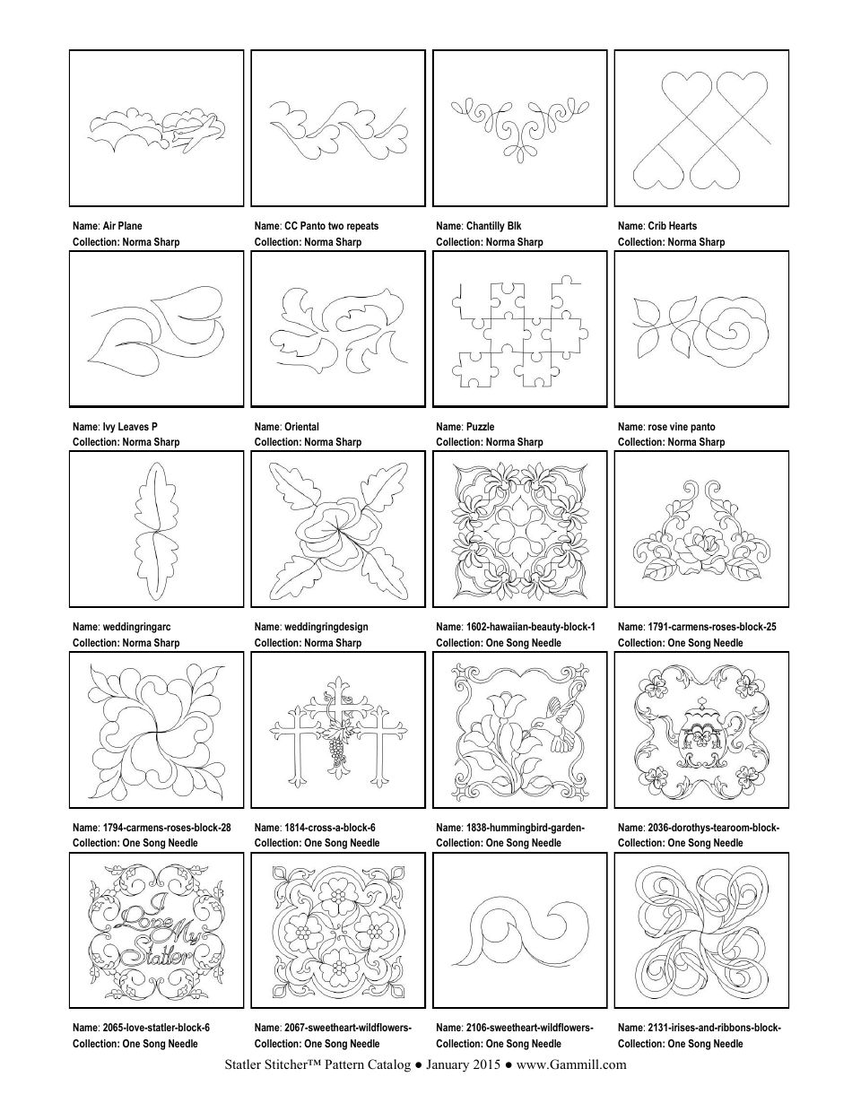 Stitching Pattern Templates, Page 20