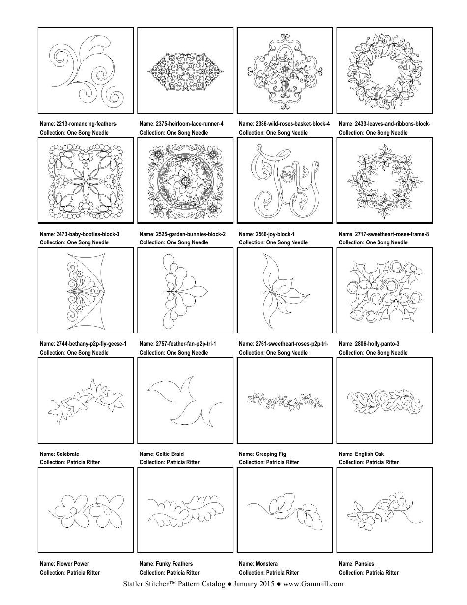Stitching Pattern Templates, Page 21