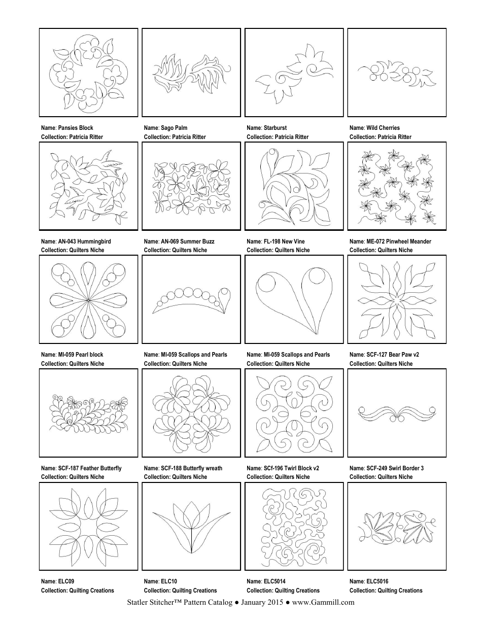 Stitching Pattern Templates, Page 22