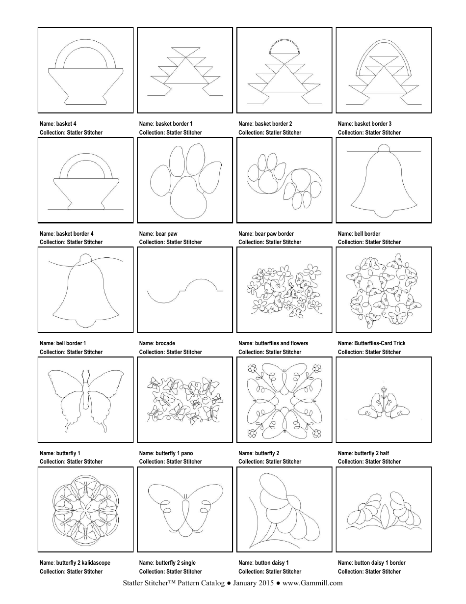 Stitching Pattern Templates, Page 25