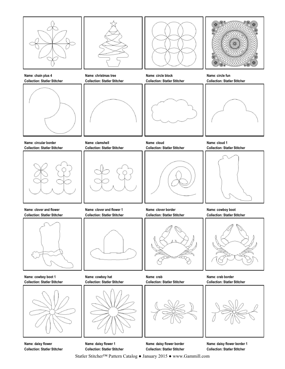 Stitching Pattern Templates, Page 27