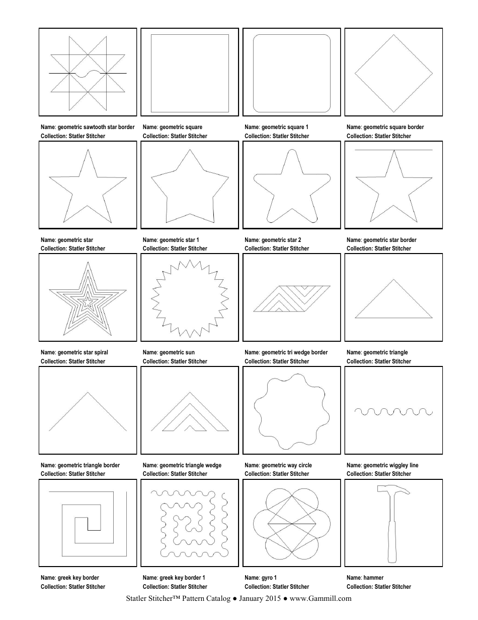 Stitching Pattern Templates, Page 34
