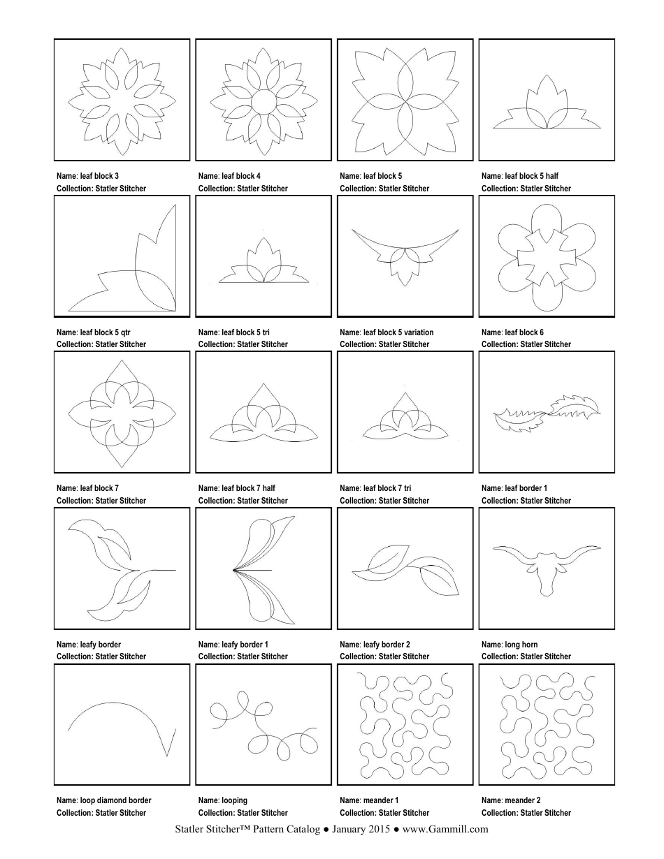 Stitching Pattern Templates, Page 37