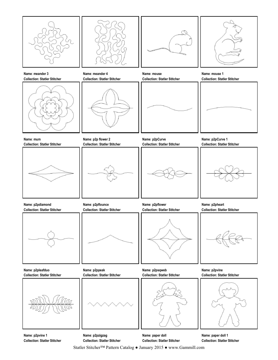Stitching Pattern Templates, Page 38