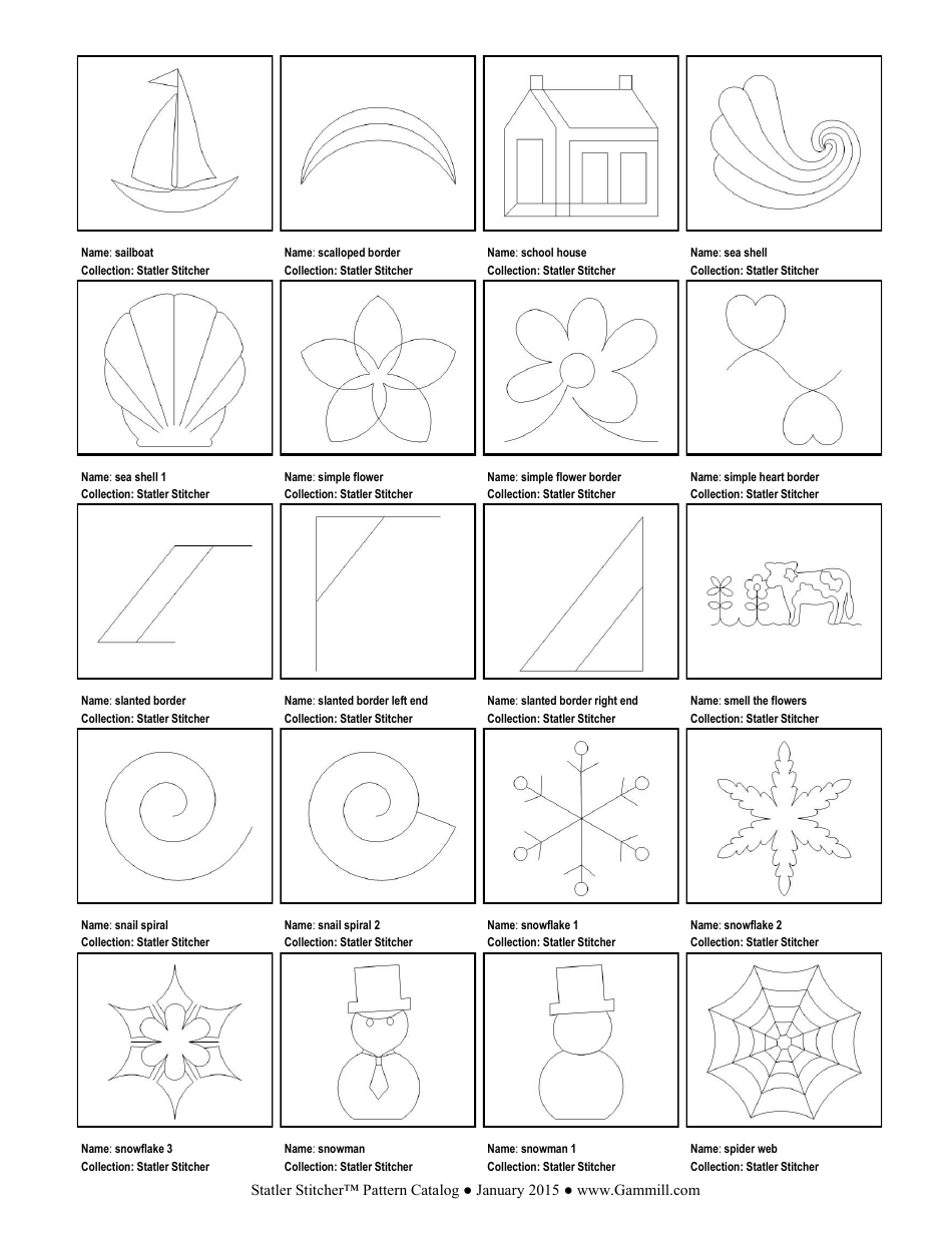 Stitching Pattern Templates, Page 40
