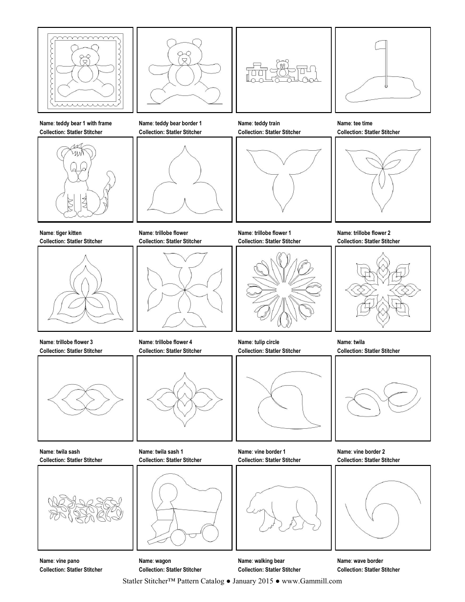 Stitching Pattern Templates, Page 42