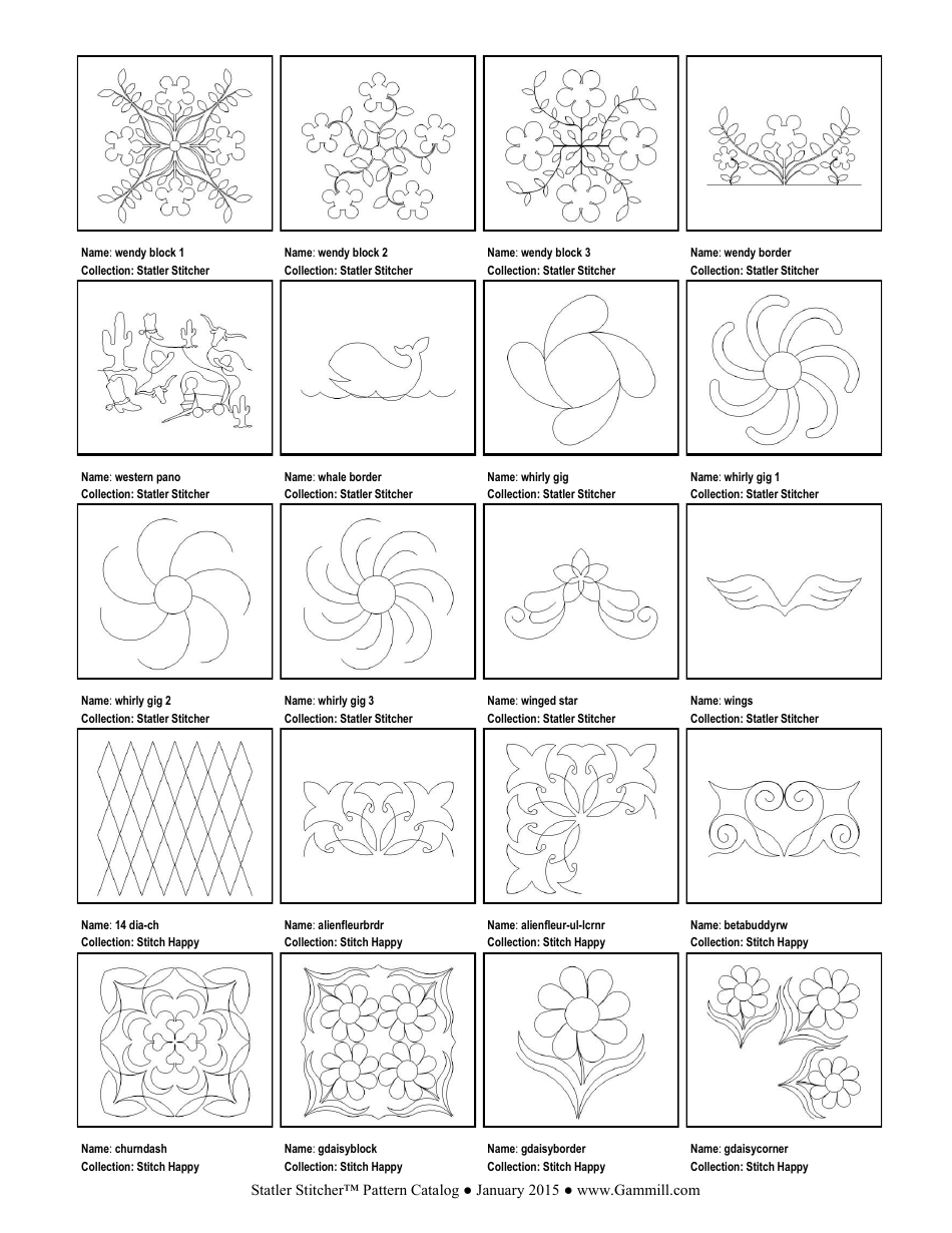 Stitching Pattern Templates, Page 43