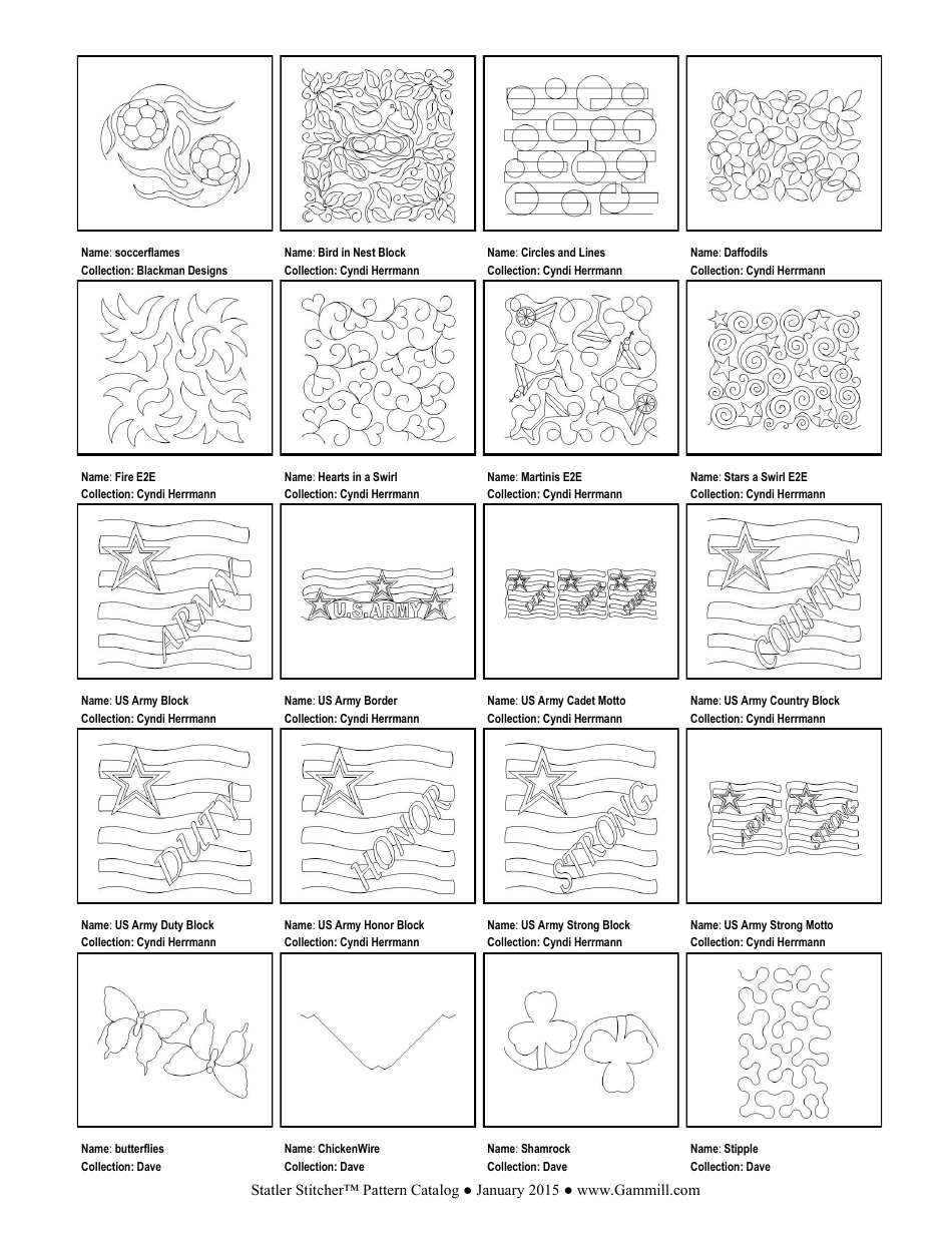 Stitching Pattern Templates, Page 4
